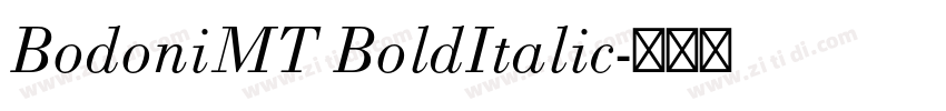 BodoniMT BoldItalic字体转换